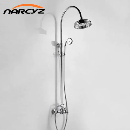 French Vintage Silver Bathtub Without Underflow Faucet Shower