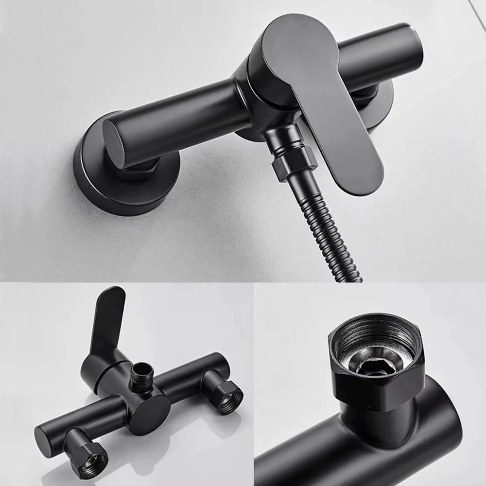 304 Stainless Steel Bathroom Shower Faucet Wall Mounted
