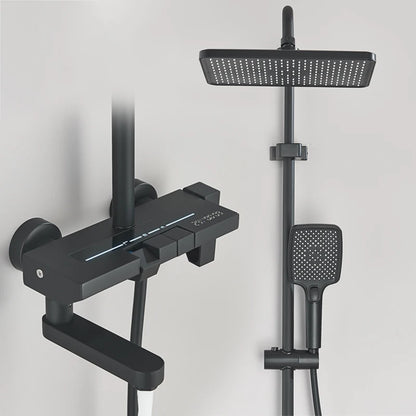 Shinesia Gray Rainfall Shower System Aluminium Tropical Shower