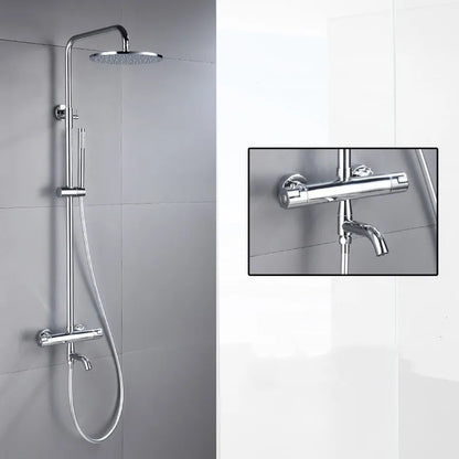 Black Chrome Thermostatic Shower Faucets Valve Brass Bathroom