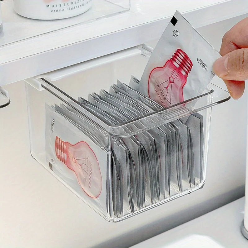 Transparent Bathroom Cotton Stick Makeup Cotton Bathroom Pull-Out