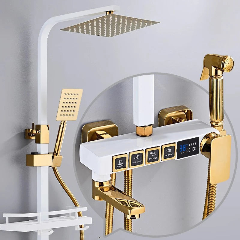 Chrome Digital Bathroom Shower System 10 Inch Stainless