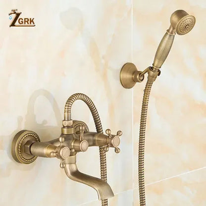 Zgrk Bathtub Faucets Brass Bathroom Faucet Mixer Tap