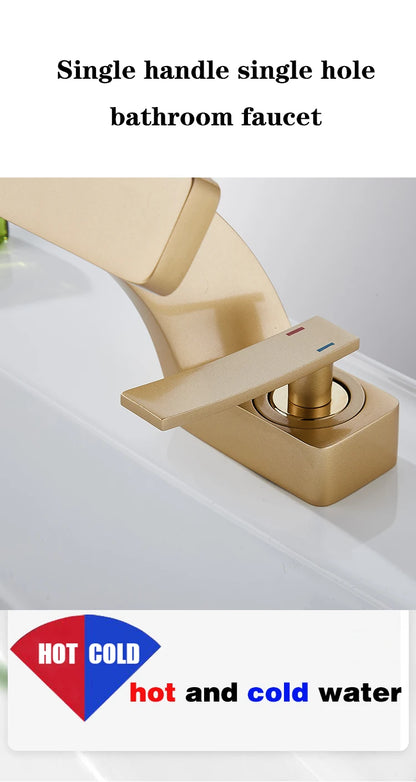Tolm Basin Faucet Modern Bathroom Mixer Tap Orange