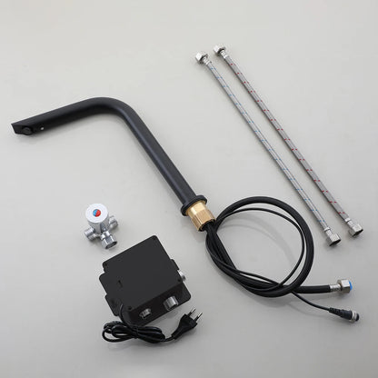 Kemaidi Matte Black Touchless Sensor Bathroom Sink Faucet