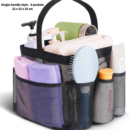 Mesh Shower Caddy Bag Drawstring Bathroom Organizer College