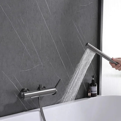 Brushed Gold Bathroom Shower Faucet Wall Mounted Waterfall
