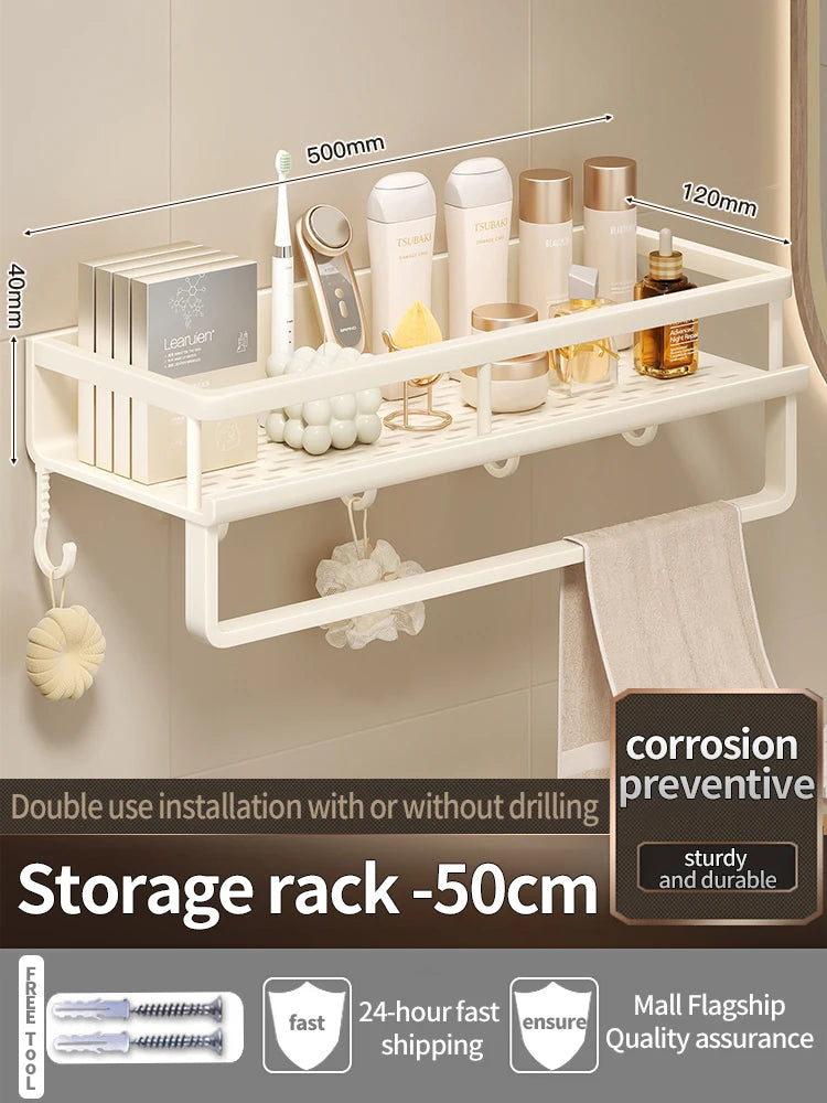 Bathroom Shelf Bathroom Towel Rack Shelves Wall Shower