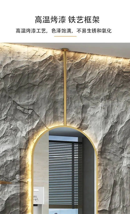 Size60x90cm Ceiling Oval Hanging Mirror Modern Simple Decoration