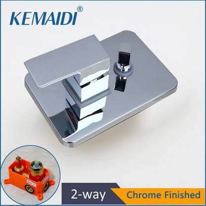 Kemaid Matte Black Rainfall Shower Faucet Systerm W/