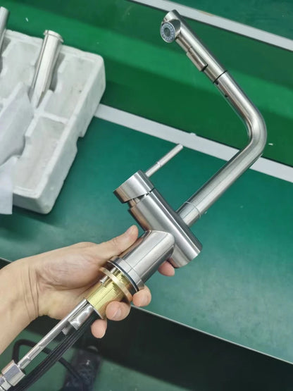 Cold Touch On Faucets Stainless Steel Pull Out