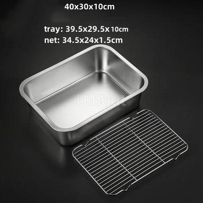 Deep Square Plate Basin Rack Pallet Stainless Steel