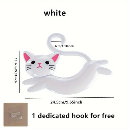 Cute Cartoon Towel Rack Bathroom Cat Shaped Towel