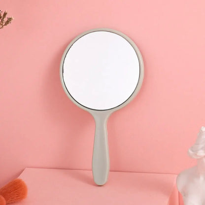 1pc Makeup Mirror Durable Handle Handheld Mirror Anti-Fall