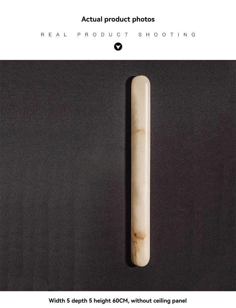 Full Brass Natural Marble Vanity Wall Light Bathroom