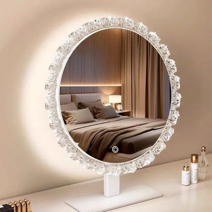 43x50cm Smart Led Sunflower Vanity Makeup Mirror Desktop