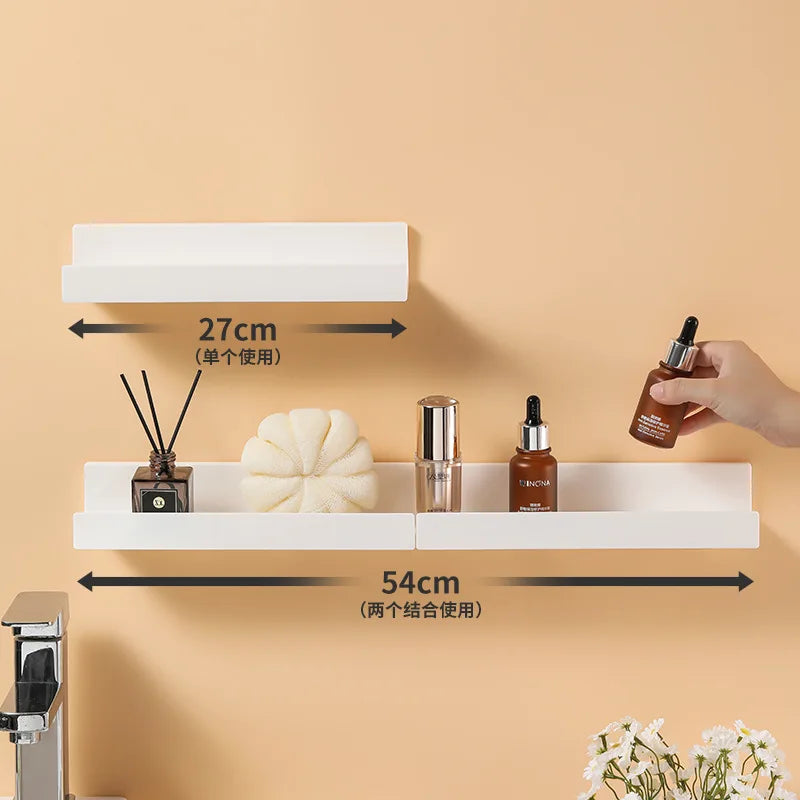 White Corner Shower Caddy No Drill Bathroom Shelf