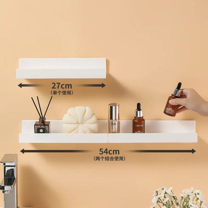 White Corner Shower Caddy No Drill Bathroom Shelf