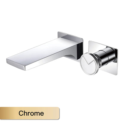 Luxury Brass Chrome Bathroom Faucet Wall Mounted Design
