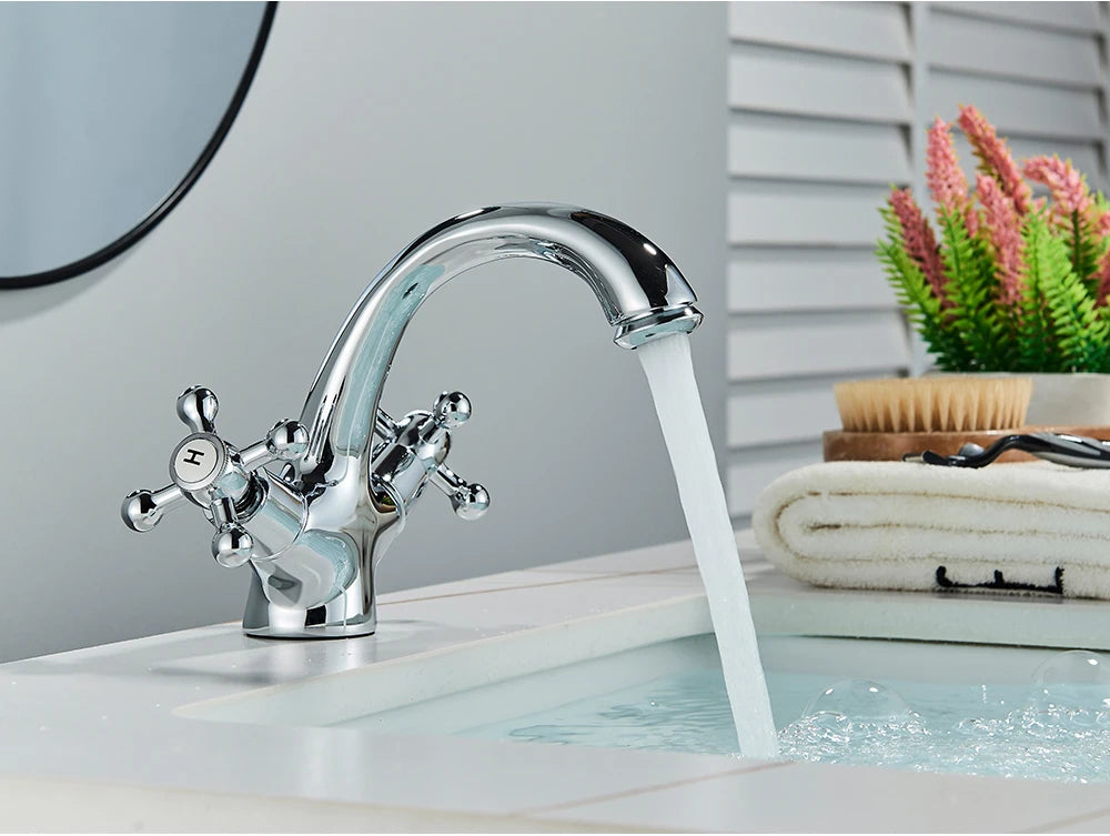 Gold/Antique Brass Bathroom Basin Sink Faucet Mixer Tap