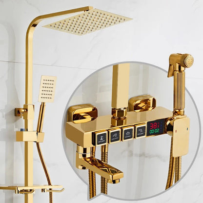 Chrome Digital Bathroom Shower System 10 Inch Stainless
