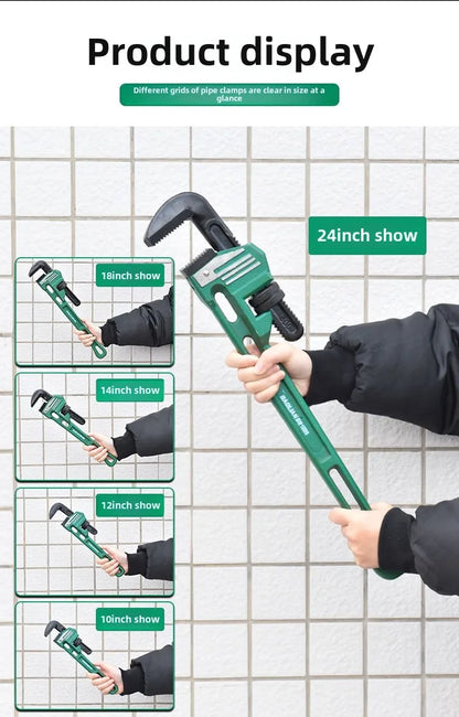 10/12/14/18 Inch Pipe Wrench Universal Monkey Spanner