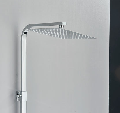 Chrome/Black Thermostat Shower Faucet Ways Bathroom Faucet