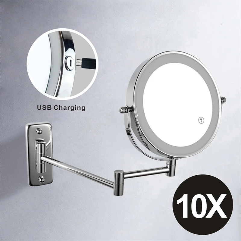 Folding Arm Extend Bathroom Mirror Led Light Inch