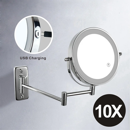 Folding Arm Extend Bathroom Mirror Led Light Inch