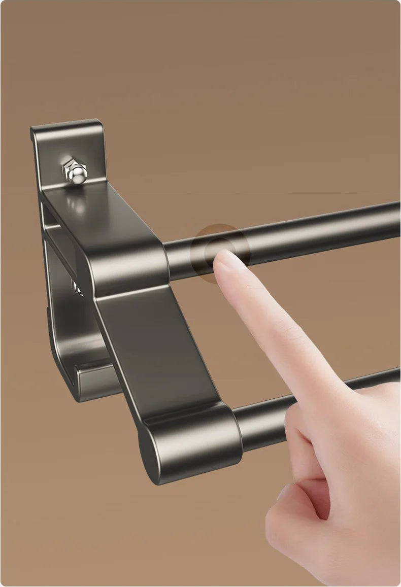 Self-Adhesive Two Layer Towel Holder Bathroom Towel Rack