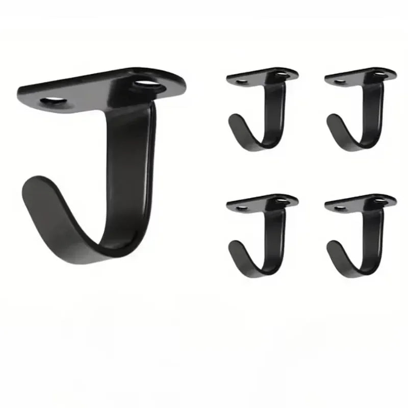 5pcs Stainless Steel Screw Mounted Ceiling Hooks Under-Shelf