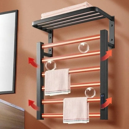 Metal Electric Heated Towel Rail Smart Disinfection Thermostat