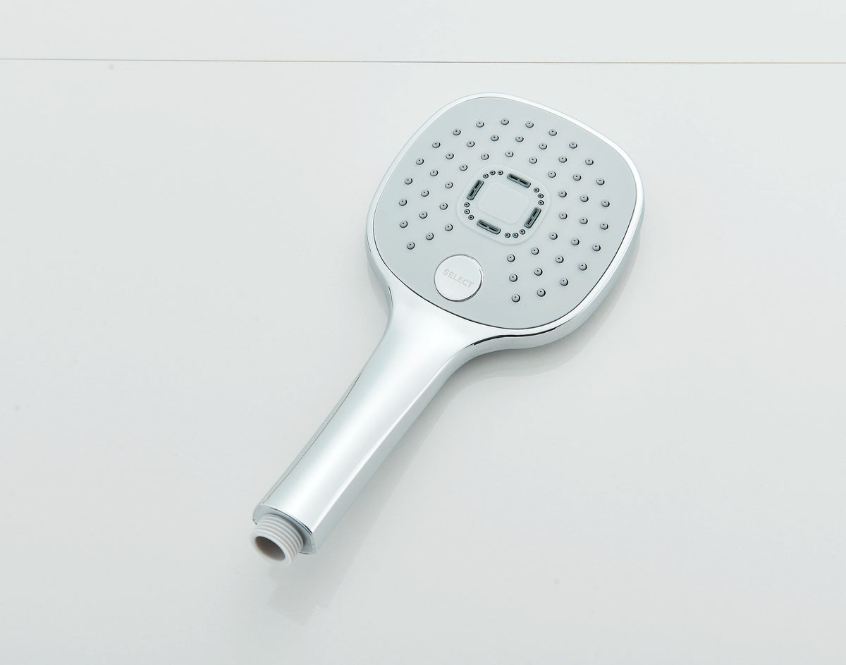Chrome Simple Rainfall Shower Faucet High Pressure Stainless