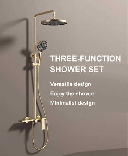 Bathroom Shower System Brushed Gold Cold Bathroom Faucet