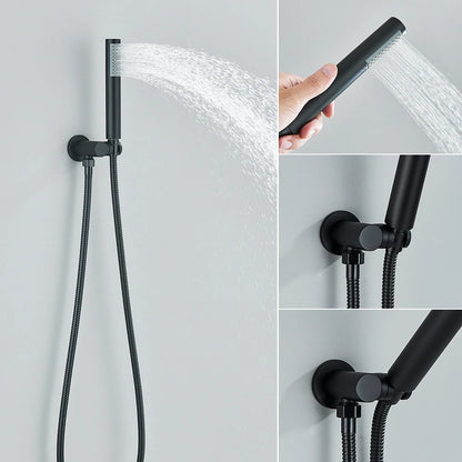 Brushed Gold Handheld Shower Bathroom Shower Faucet &