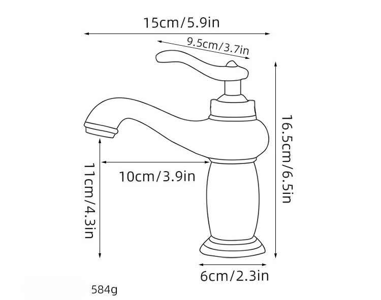 Luxury Europe Style Antique Gold Bathroom Basin Faucet