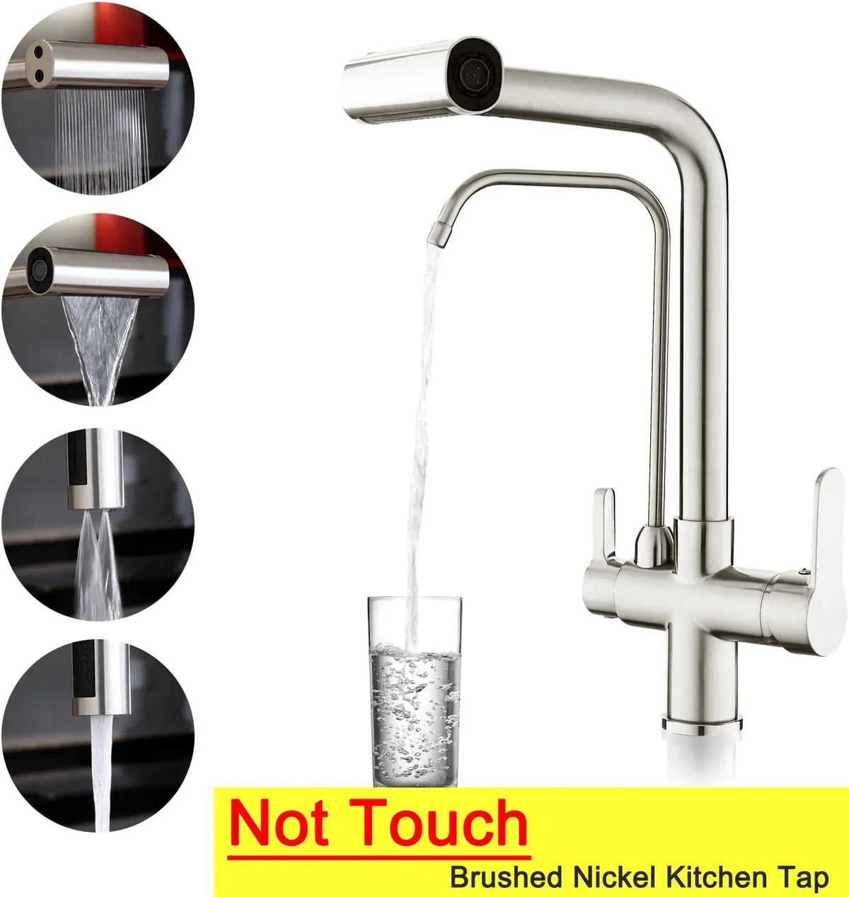 Waterfall Touch On Filter Faucets Brass Cold Pull