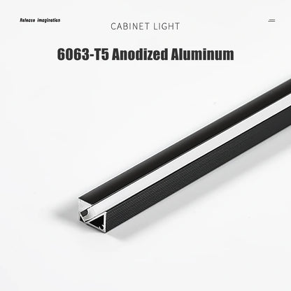 Ultra-Thin Hidden Recessed Cabinet Bar Light 45 Degree