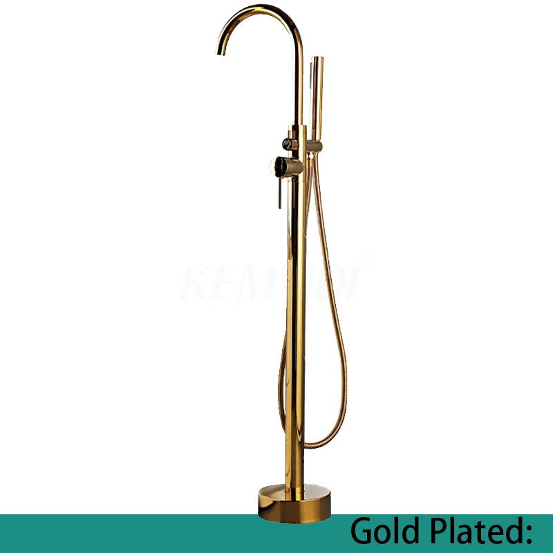 Kemaidi Golden Plated Bathtub Filler Shower Roman Tub