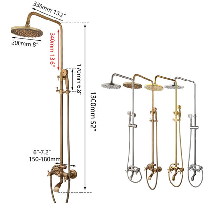 Zappo Antique Shower Wall Bathroom Bath Shower Faucet