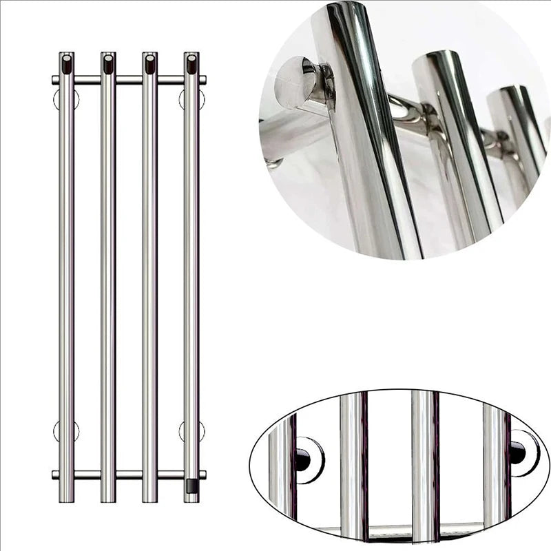 Bathroom Electric Heated Towel Rack 3/4 Bars Bathroom