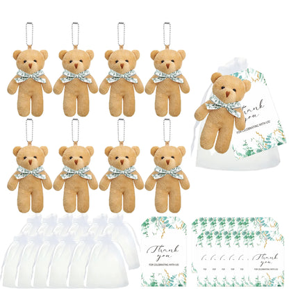18-120pcs Mini Teddy Bears Bulk Keychain Small Bears