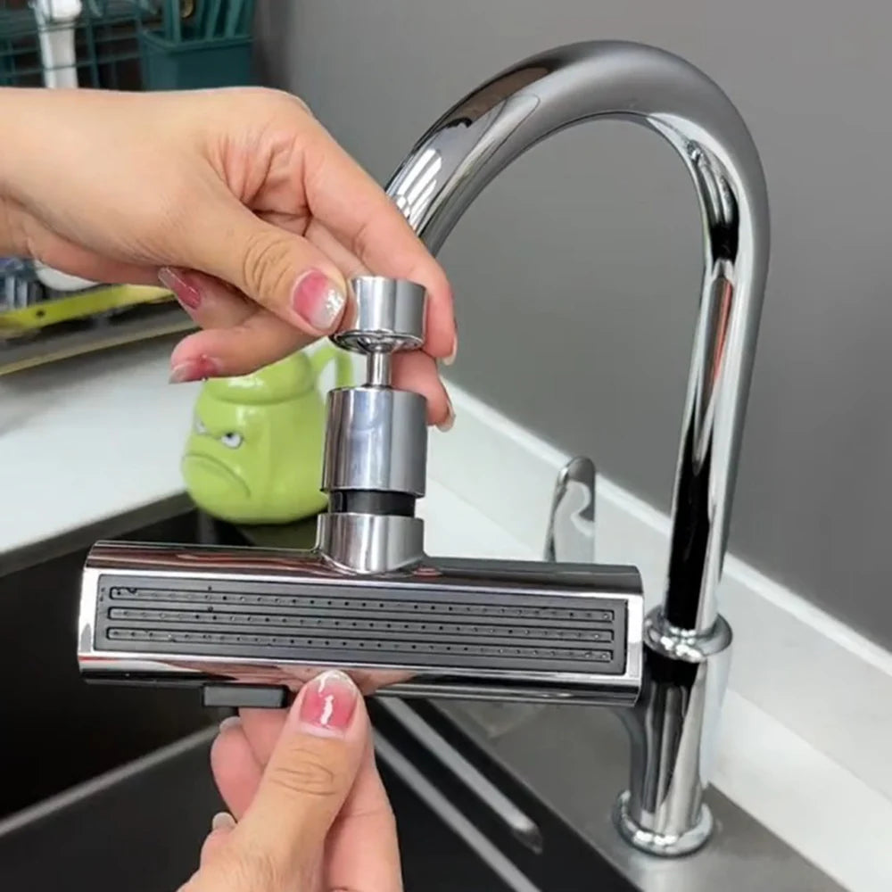 Universal Nozzle 360 Rotating Feather Waterfall Faucet