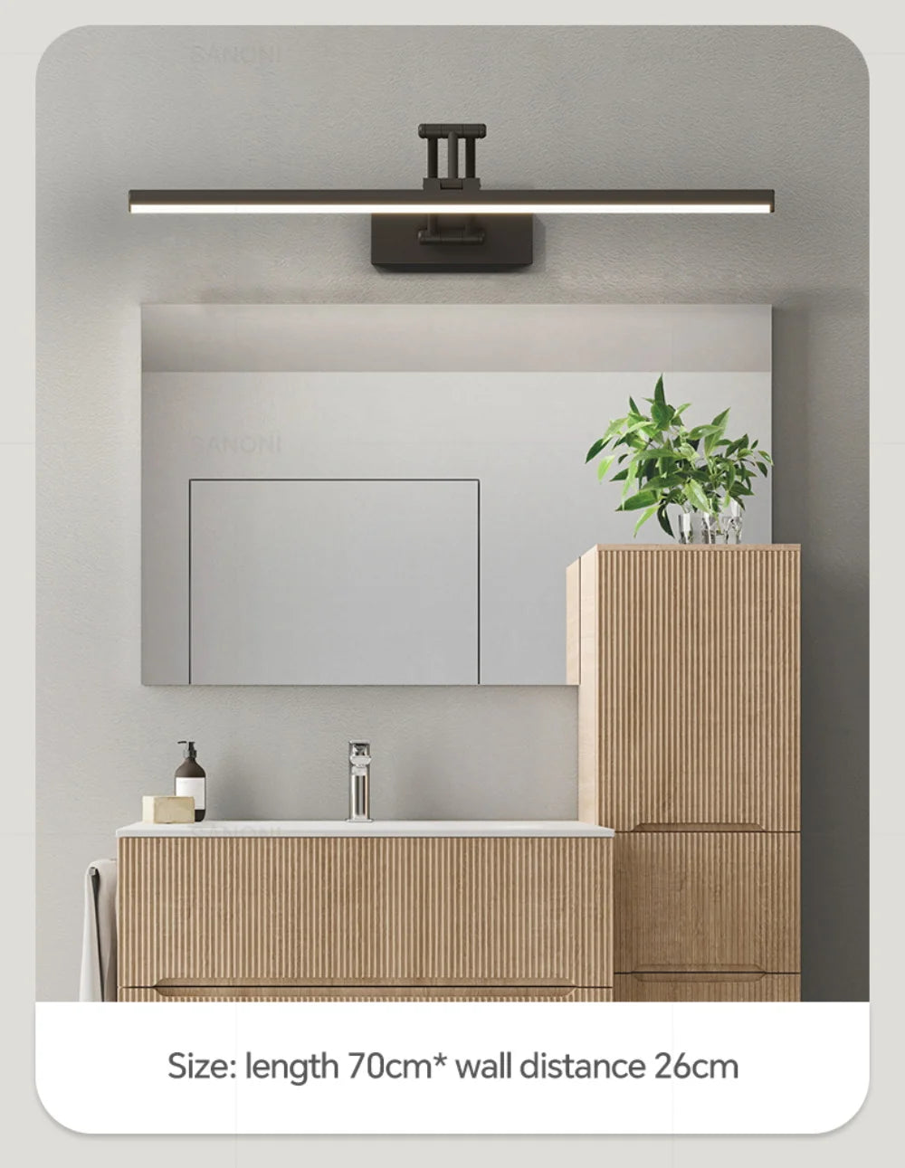 Modern Led Wall Lamp Bathroom Mirror Lamp Retractable