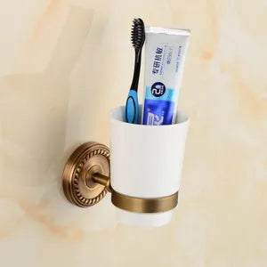 Solid Brass Bathroom Robe Hook Paper Holder Towel