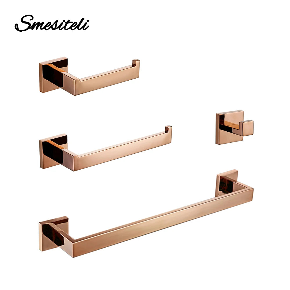 Rose Gold Bathroom Wall Mount Shelf Toilet Bath