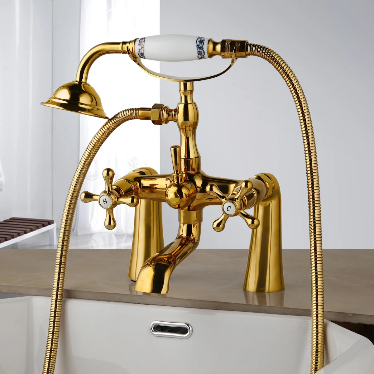 Zappo Bathtub Faucet Vintage Telephone Style Dual Handles