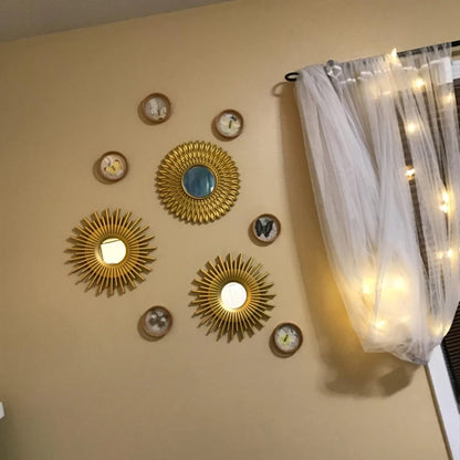 Gold Mirrors Wall Decor Of Hanging Ornament Art
