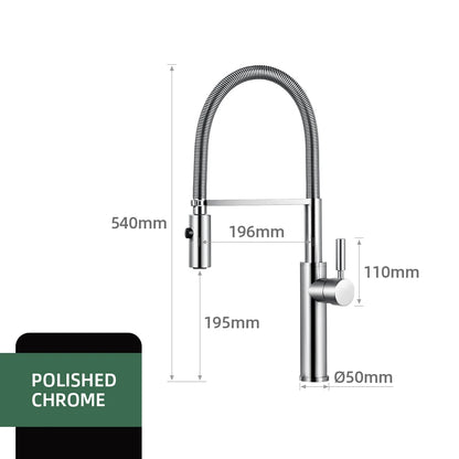Brushed Gold Faucets Handle Pull Out Mixer Cold