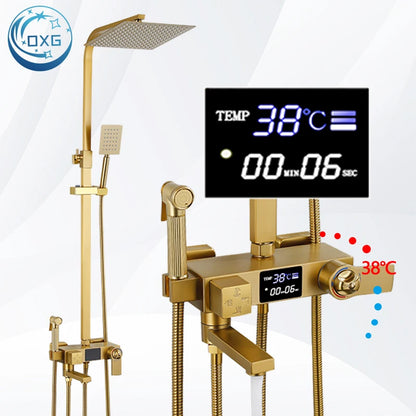 Oxg Shower Faucet Digital Display Bathroom Shower Rain